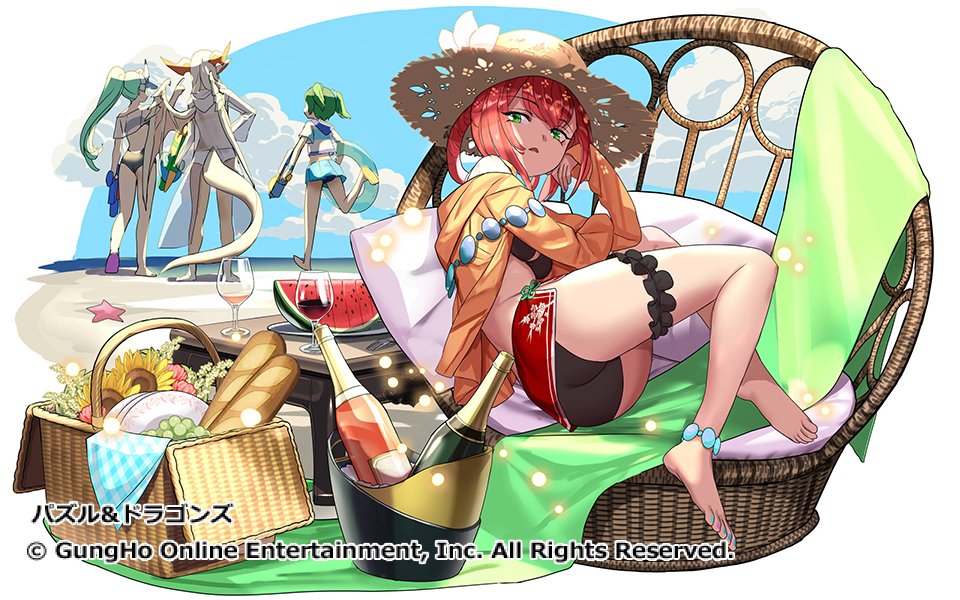 「夏休みキャラ達その2、夏休みイベントは今週末までかな?#パズドラ 」|安達洋介のイラスト