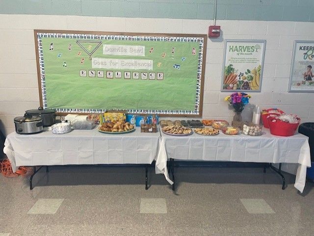 Thank you to the Danville PTA for providing breakfast for our returning staff this morning.  It is greatly appreciated!