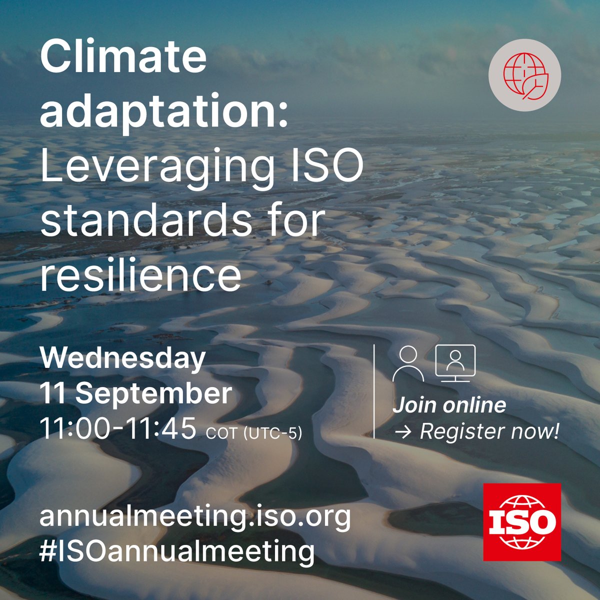 isostandards's tweet photo. 🌍 The #climate is changing, and so must we. Discover how ISO standards can help build resilience and #sustainability. Learn strategies for organizations to thrive 🌱 This #ISOAnnualMeeting session covers climate adaptation in Latin America. 📝 Register: https://t.co/ZhL5e0Xf3i https://t.co/TCUUF72QrD