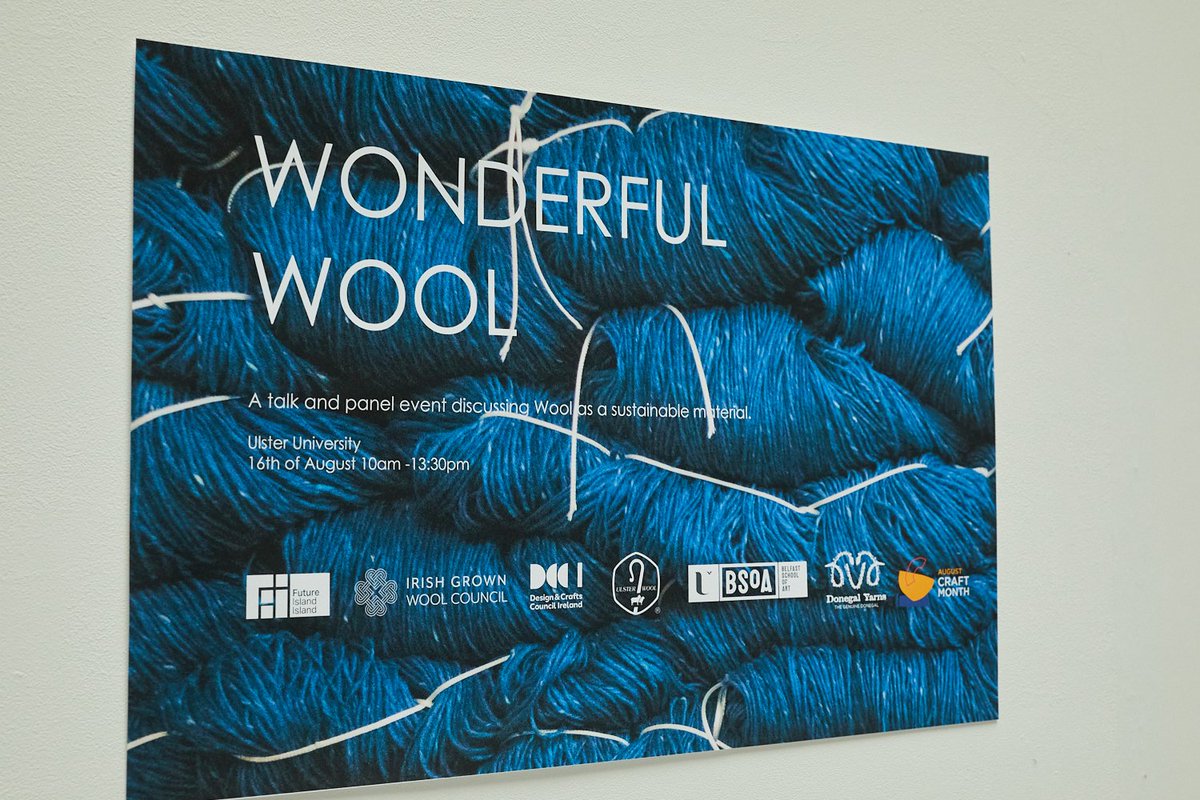future_island_'s tweet photo. What happens when passionate wool enthusiasts, innovative craftspeople, and industry leaders unite under one roof? You get 'Wonderful Wool'- a celebration of Irish-grown wool as a sustainable force for the future!

Hosted by @IREWoolCouncil with FII at @UlsterUni. https://t.co/GScBzpZ0GA