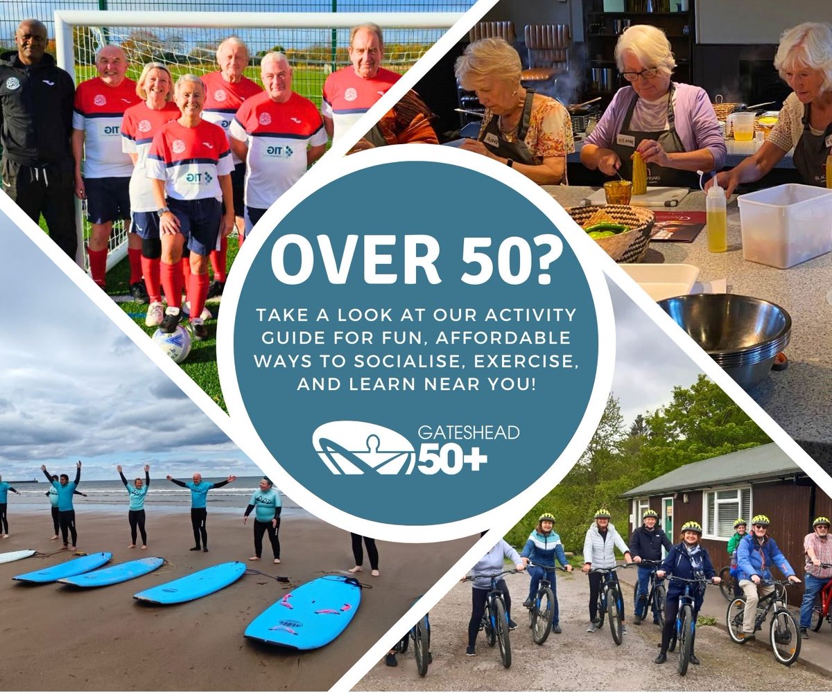 Our charity offers hundreds of activities especially for over 50s each month.  Take a look to see what's on near you!  gatesheadopa.org.uk/whats-on