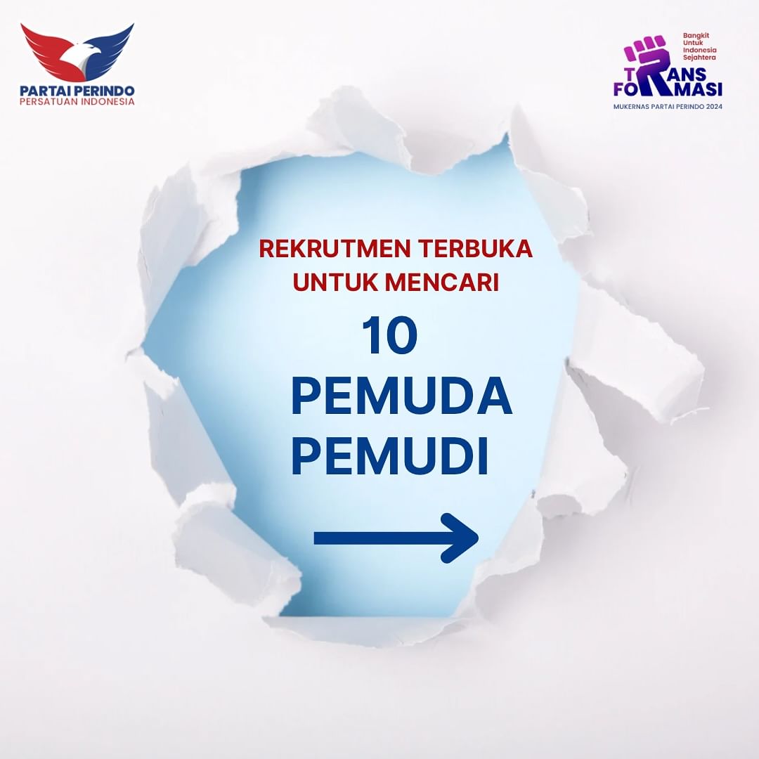 SeputariNews's tweet photo. DPP Partai Perindo mencari 10 Pemuda/i terbaik untuk mengikuti Political Development Program
Batch 01

https://t.co/m5WzcfqbjU

#PartaiPerindo #UntukIndonesiaSejahtera #TransformasiPerindo #PerindoUpdate https://t.co/aoQAhETmpk