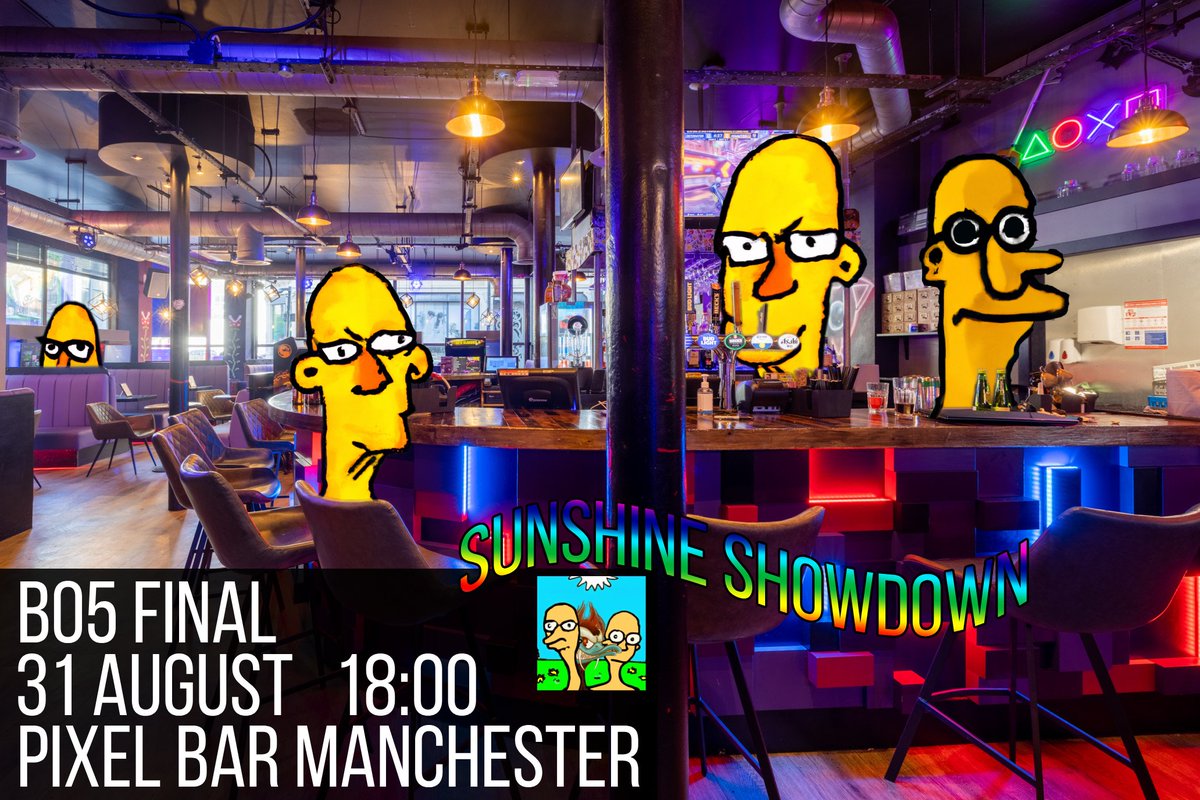 Brod & Friends (@brodnfriends) on Twitter photo This Saturday | 31/08 | 6PM
UKEL Sunshine Showdown Final vs D4G/Verdant
Come drink, eat & watch the Ruddy Brods play LIVE
Pixel Bar | Manchester | M4 1DH | <a href="/PixelBars/">Pixel Bar Liverpool, Leeds & Manchester</a> This Saturday | 31/08 | 6PM
UKEL Sunshine Showdown Final vs D4G/Verdant
Come drink, eat & watch the Ruddy Brods play LIVE
Pixel Bar | Manchester | M4 1DH | <a href="/PixelBars/">Pixel Bar Liverpool, Leeds & Manchester</a>