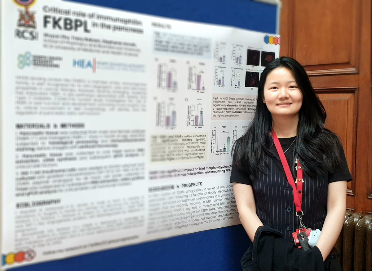 Stephanie Annett (@steph_annett) on Twitter photo Congratulations to our wonderful Post doc <a href="/wuyungracezhu/">Wuyun Zhu 🦝✨</a> on her poster on her <a href="/hea_irl/">HEA</a> funded work on the FKBPL in obesity and Type 2 Diabetes at the All Ireland Schools of Pharmacy confernce <a href="/RCSIPharmBioMol/">RCSI School of Pharmacy and Biomolecular Sciences</a> Congratulations to our wonderful Post doc <a href="/wuyungracezhu/">Wuyun Zhu 🦝✨</a> on her poster on her <a href="/hea_irl/">HEA</a> funded work on the FKBPL in obesity and Type 2 Diabetes at the All Ireland Schools of Pharmacy confernce <a href="/RCSIPharmBioMol/">RCSI School of Pharmacy and Biomolecular Sciences</a>