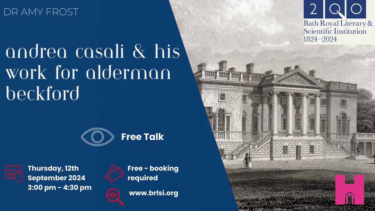Bath Royal Literary and Scientific Institution (@brlsi) on Twitter photo Did you know art by #AndreaCasali features on the ceiling at #BRLSI? Join us in a discussion of some of the 18th Century artist’s work for his patron William Beckford, with Dr Amy Frost from the <a href="/BathPresTrust/">Bath Preservation Trust</a>
📅 Thursday, 12 September
🕑 3:00 PM - 4:30 PM BST
💷 Tickets: FREE Did you know art by #AndreaCasali features on the ceiling at #BRLSI? Join us in a discussion of some of the 18th Century artist’s work for his patron William Beckford, with Dr Amy Frost from the <a href="/BathPresTrust/">Bath Preservation Trust</a>
📅 Thursday, 12 September
🕑 3:00 PM - 4:30 PM BST
💷 Tickets: FREE