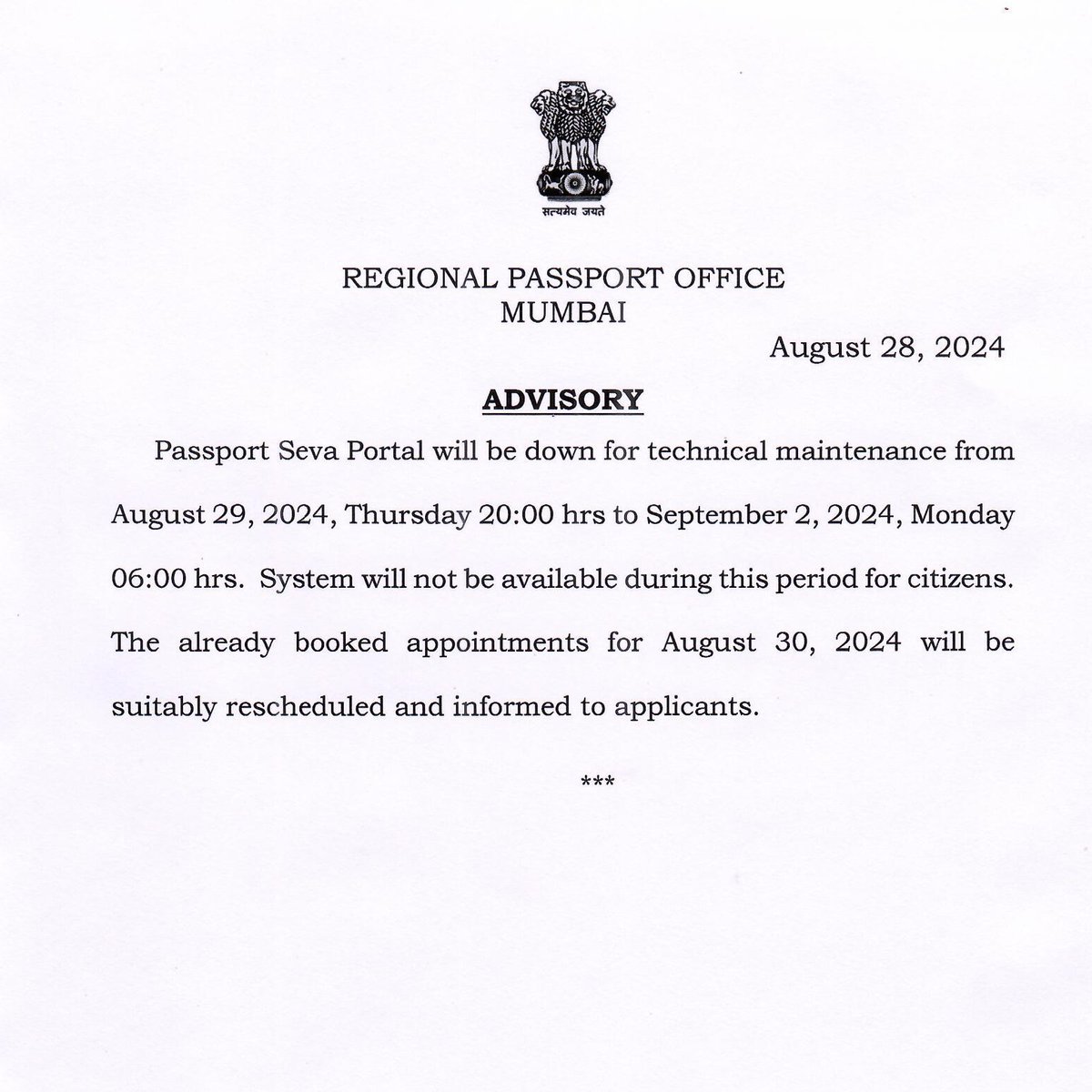 Regional Passport Office, Mumbai tweet media