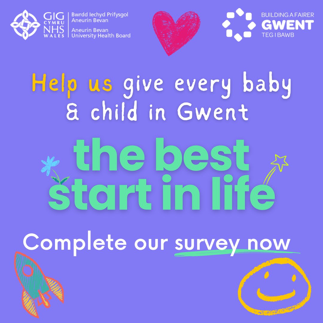 Aneurin Bevan University Health Board is working to give all babies and children across Gwent the best start in life. As part of this work, they want to hear from people thinking about having children, expectant parents, and parents/carers across Gwent. 
loom.ly/Z4O9odw
