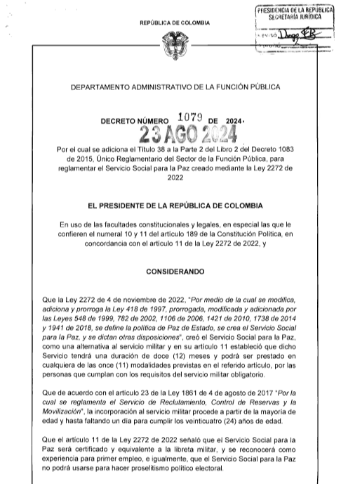 infopresidencia's tweet photo. ¡Le cumplimos a las y los jóvenes 🥳! 

Para consolidar la política de Paz del #GobiernoDelCambio, expedimos el decreto que reglamenta el Servicio Social para la Paz, una alternativa al servicio militar donde podrán contribuir activamente al bienestar colectivo, trabajando para construir la paz en los territorios y las ciudades.

Consulta el decreto en: https://t.co/q9h9SEhzhz