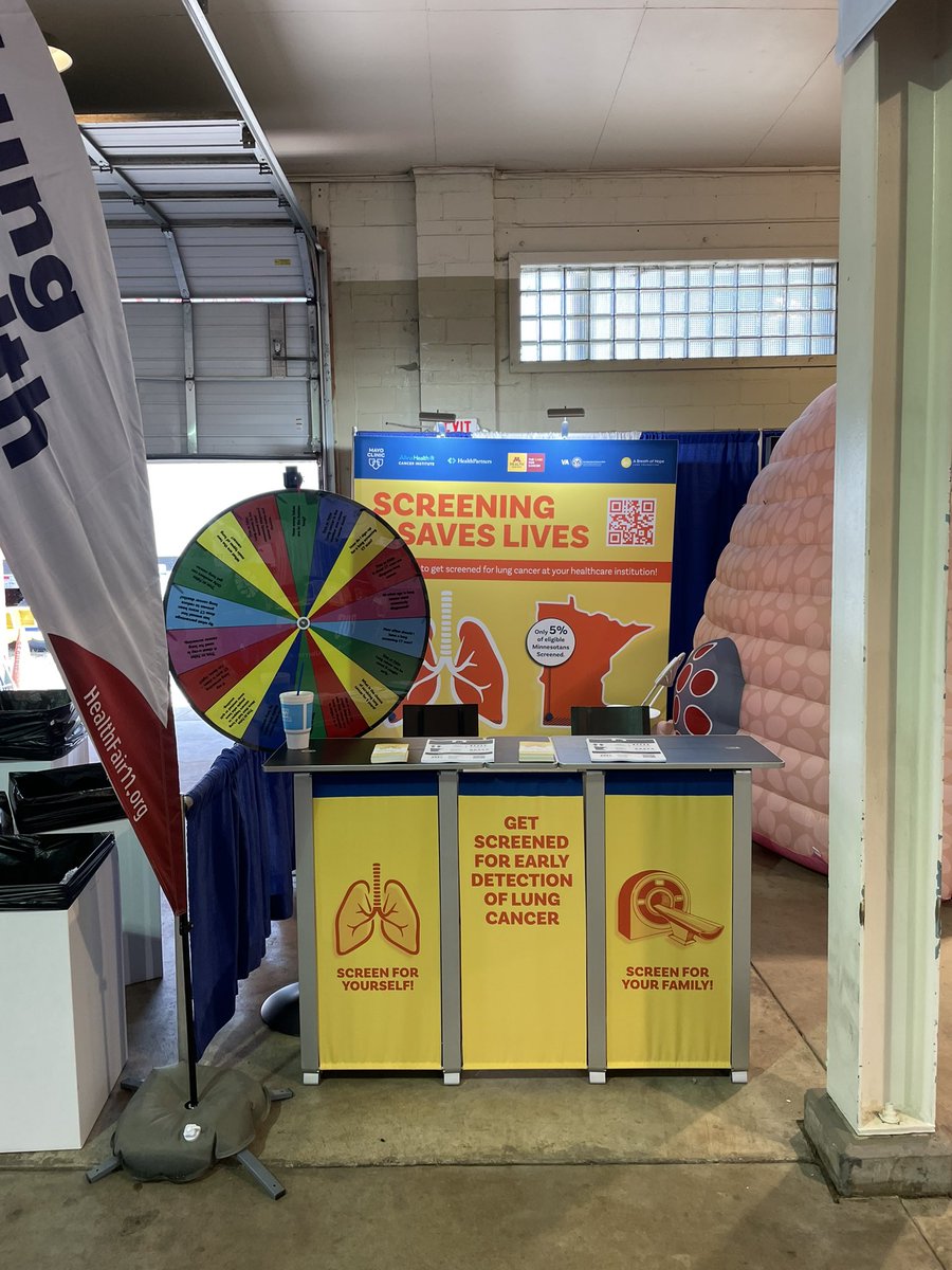 <a href="/MayoPCCM/">MayoPCCM</a> staff and #lungcancersurvivors volunteering to teach about #lungcancerscreening #lungcancerawareness at the <a href="/mnstatefair/">Minnesota State Fair</a> 

This initiative was organized by Bobby Anderson, NP who works @mayopccmfellowship Lung Cancer/Nodule Clinic. Thank you, Bobby!