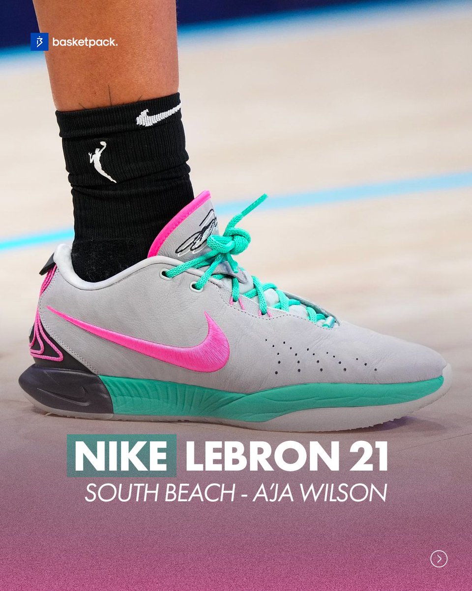 basketpackfr's tweet photo. A’JA WILSON PLANTE 42 POINTS AVEC LA LEBRON 21 SOUTH BEACH 🤯
#️⃣ #wnba #nike #wnbakicks
(via @brkicks & @LVAces ) https://t.co/xQ5l2PBkFi