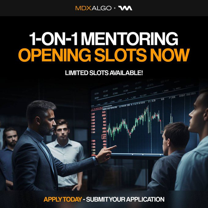 MDX_ALGO's tweet photo. Take your trading to the next level with personalized 1 on 1 mentorship

Work directly with experienced pros who’ll help fine tune your strategy and sharpen your skills. 

Secure your spot today and start making smarter trades with https://t.co/PCZMF4Y6En https://t.co/3Sa2GsbqdW