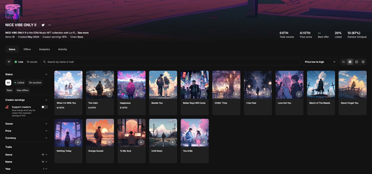 TANTOP | FFF π (@tantophi3nd) on Twitter photo 3 listed on <a href="/NiceVibeOnly/">NICE VIBE ONLY π</a>! πβ¨
(1/1 track - releases on all platforms soon)
0.1 $ETH / BASE
Link in below π½
#NiceVibeOnly #BaseNFT
#NFTmusic #Lofi #Aesthetic 3 listed on <a href="/NiceVibeOnly/">NICE VIBE ONLY π</a>! πβ¨
(1/1 track - releases on all platforms soon)
0.1 $ETH / BASE
Link in below π½
#NiceVibeOnly #BaseNFT
#NFTmusic #Lofi #Aesthetic