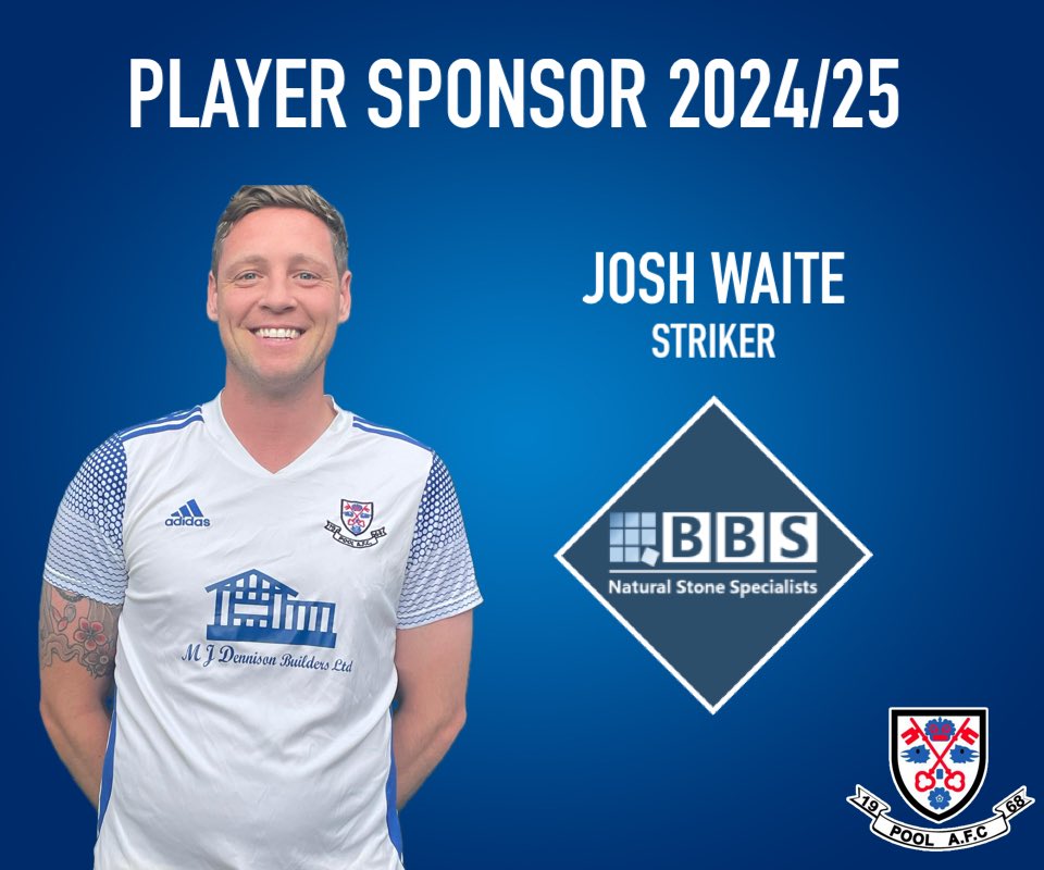🚨 PLAYER SPONSOR ANNOUNCEMENT 🚨 

We are delighted to announce that long term club partners @bbs_natural_stone are sponsoring veteran striker @waitey101090 for the 2024/25 season.

For all your landscaping material needs, visit bbsnaturalstone.com