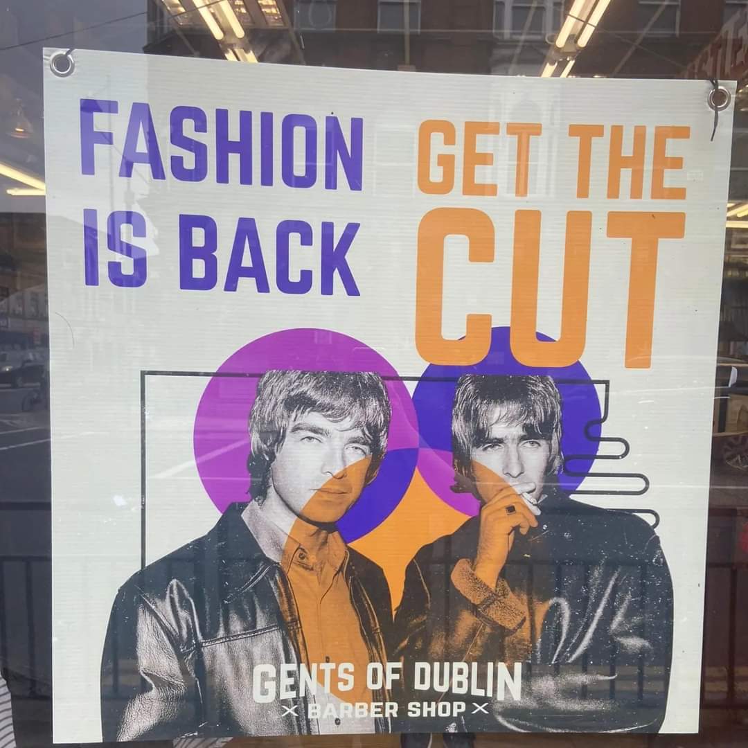 Fashion is back. Get the cut at Gents Of Dublin - G.O.D Barbershop. <a href="/oasis/">Oasis</a> <a href="/JOEdotie/">JOE.ie</a> <a href="/TodayFM/">Today FM 💛</a> <a href="/liamgallagher/">Liam Gallagher</a> <a href="/NoelGallagher/">Noel Gallagher</a>

#oasis2025