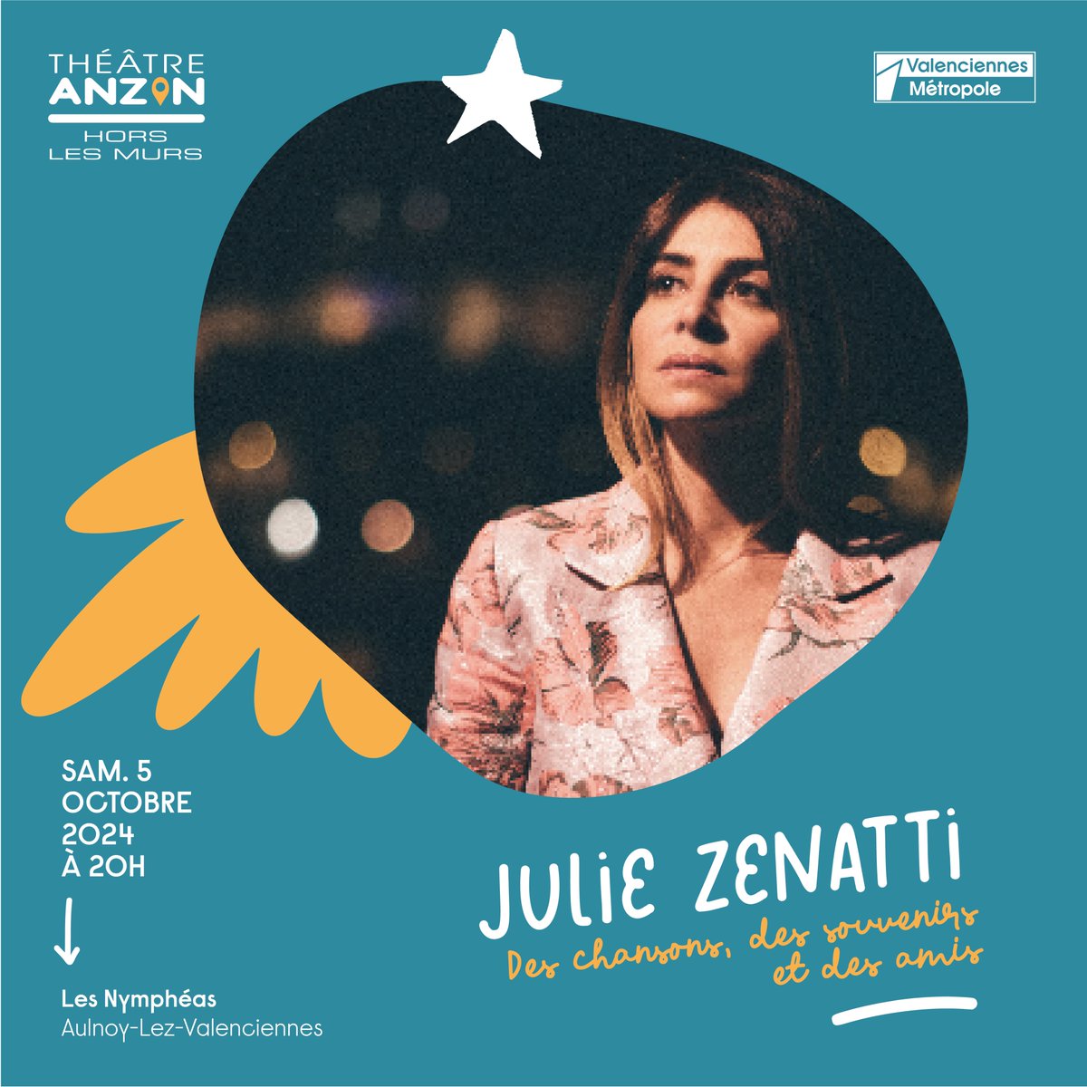 𝐋𝐚 𝐬𝐚𝐢𝐬𝐨𝐧 𝟐𝟎𝟐𝟒 / 𝟐𝟎𝟐𝟓 démarre le 𝟓 𝐨𝐜𝐭𝐨𝐛𝐫𝐞 𝟐𝟎𝟐𝟓 avec la talentueuse <a href="/juliezenattioff/">Julie Zenatti</a> !

Résa : theatre-anzin.fr/spectacles/jul…

 ℹ Programmé par le Théâtre d'Anzin
📍 Les Nymphéas Aulnoy-Lez-Valenciennes