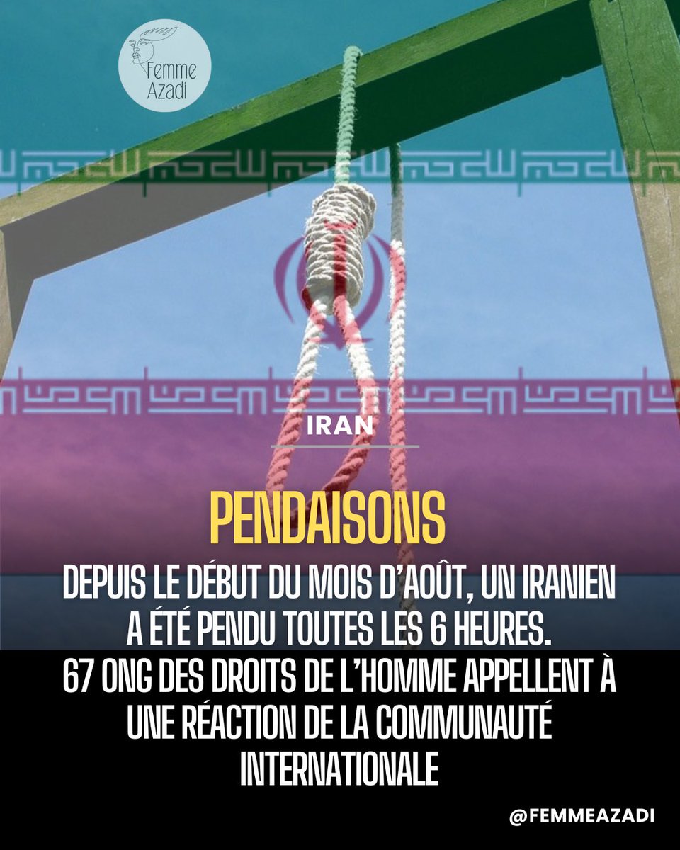 L’horreur continue mois après mois … la république islamique a lancé sa machine à exécution à plein régime sans que cela ne suscite quelconque réaction. #stopexecutionsiniran