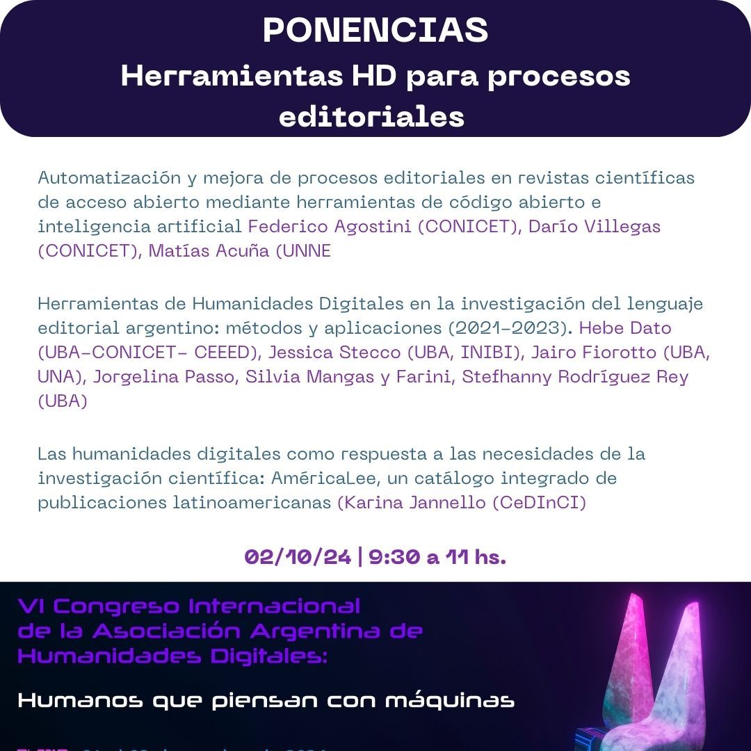 Asociación Argentina de Humanidades Digitales tweet media