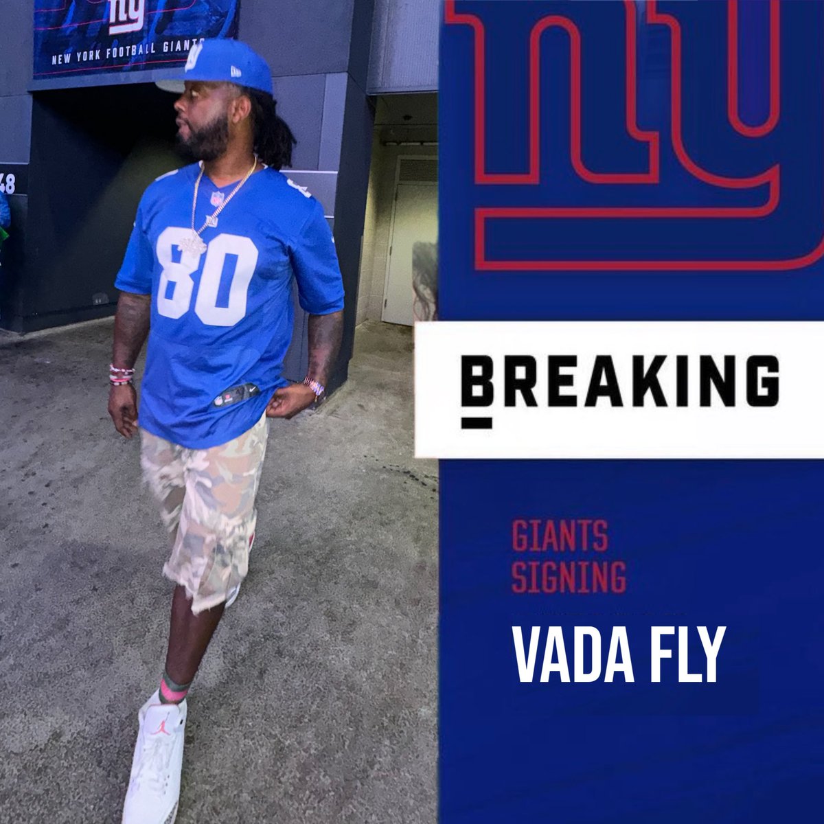 Vada_Fly's tweet image. 🚨Breaking News 🚨 I'm coming off the couch to play Cornerback for The New York Giants. I'd like to thank My Family, My Agent @ShotimeSP, @NewYorkRevival and all the people I talk trash with on Twitter everyday. See yall week 1. 🔵🔴🗽🏈