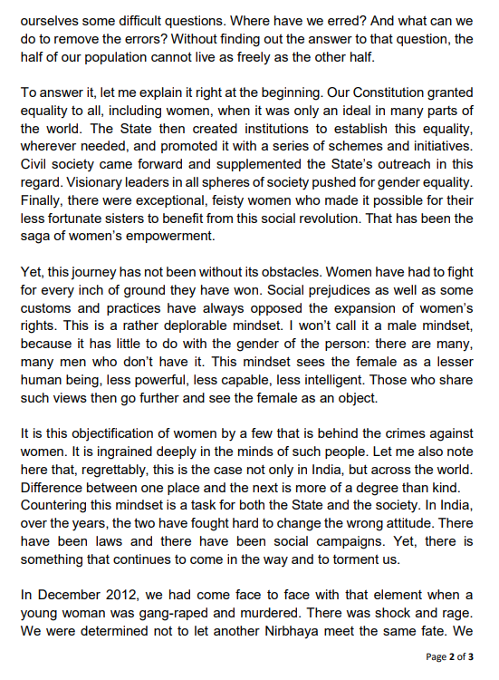 ANI's tweet photo. President Droupadi Murmu releases a statement on the RG Kar Medical College and Hospital rape-murder incident.

"The gruesome incident of rape and murder of a doctor in Kolkata has left the nation shocked. I was dismayed and horrified when I came to hear of it. What is more depressing is the fact that it was not the only incident of its kind; it is part of a series of crimes against women. Even as students, doctors and citizens were protesting in Kolkata, criminals remained on the prowl elsewhere. The victims include even kindergarten girls. No civilised society can allow daughters and sisters to be subjected to such atrocities. The nation is bound to be outraged, and so am I. We owe it to our daughters to remove the hurdles from their path of winning the freedom from fear. Then we can collectively give a firm answer to the innocent query of those children in the next Raksha Bandhan. Let us collectively say enough is enough." reads the statement