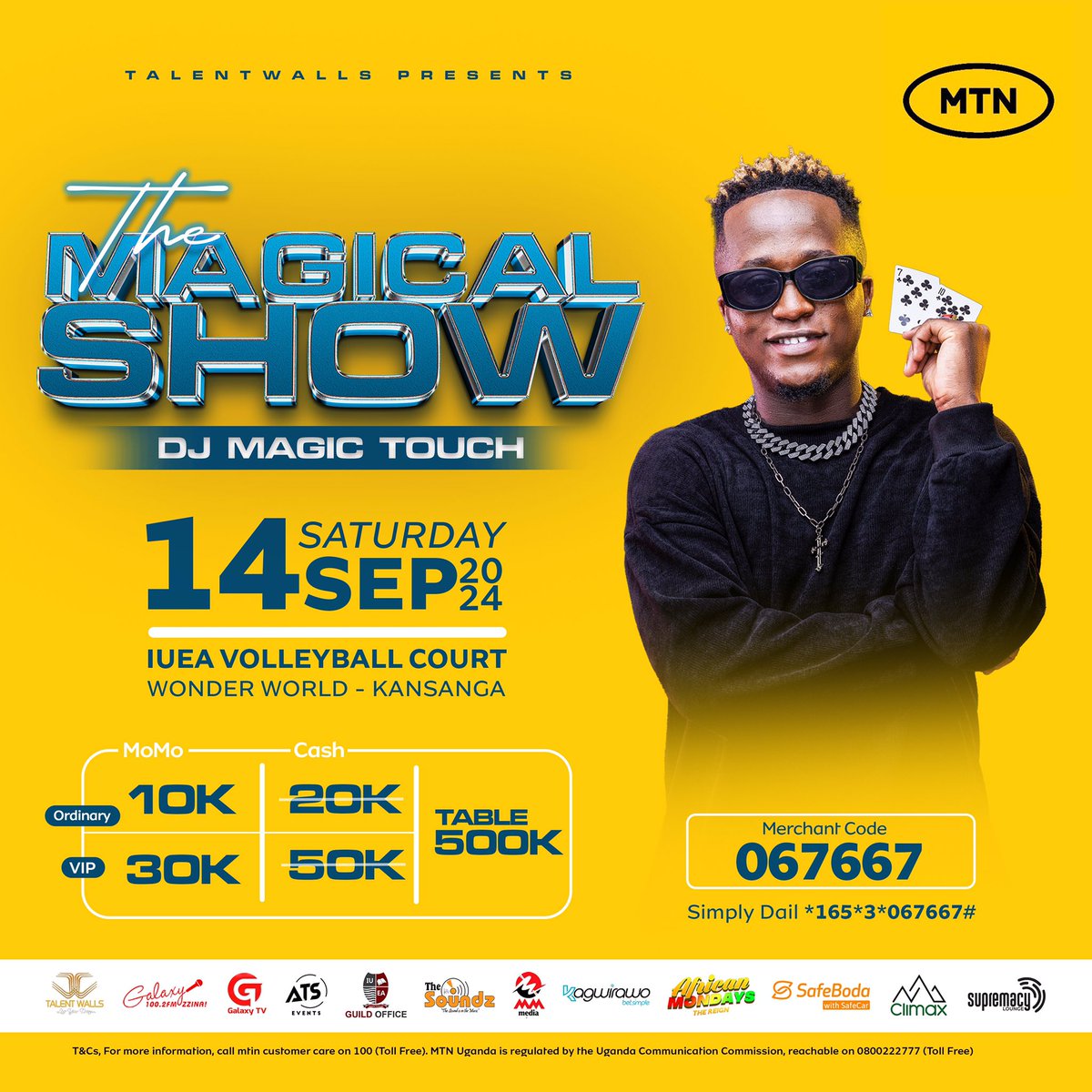 TommiePhillips_'s tweet photo. Ka ticket bbeeyi ppowa, Grab yours now by dailing *165*3*067667# and follow the prompts 

#TheMagicalShow24 Slated for 14th September 

📍WonderWorld -Kansanga https://t.co/uWtuO8DKHf