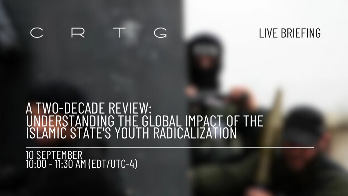 Next Wave (@nextwaveintl) on Twitter photo 📢 Join us on 10 Sept, 10:00-11:30 AM (EDT/UTC-4) for "A Two-Decade Review: Understanding the Global Impact of ISIS Youth Radicalization."
Speakers will discuss IS's rise, resilience, and global impact. Moderated by <a href="/azelin/">Aaron Y. Zelin</a>.
🔗 Register Here: shorturl.at/uZ7BZ 📢 Join us on 10 Sept, 10:00-11:30 AM (EDT/UTC-4) for "A Two-Decade Review: Understanding the Global Impact of ISIS Youth Radicalization."
Speakers will discuss IS's rise, resilience, and global impact. Moderated by <a href="/azelin/">Aaron Y. Zelin</a>.
🔗 Register Here: shorturl.at/uZ7BZ