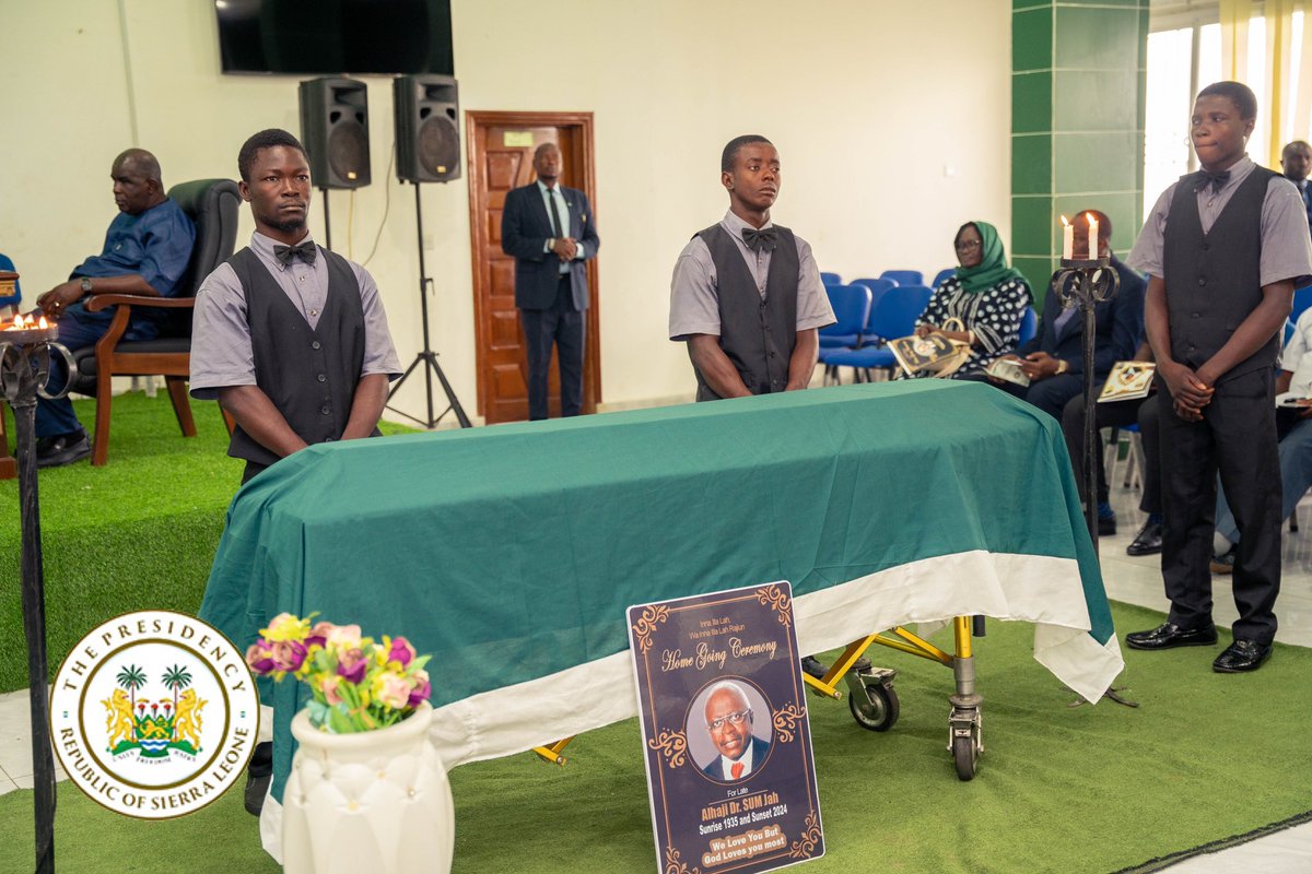 Today, I joined the leadership of our great SLPP to bid farewell to Dr. S. U. M. Jah. He dedicated his life to serving humanity as a medical practitioner and in many roles as a public servant at the highest levels of government. 

Dr. Jah both inspired and touched so many lives.