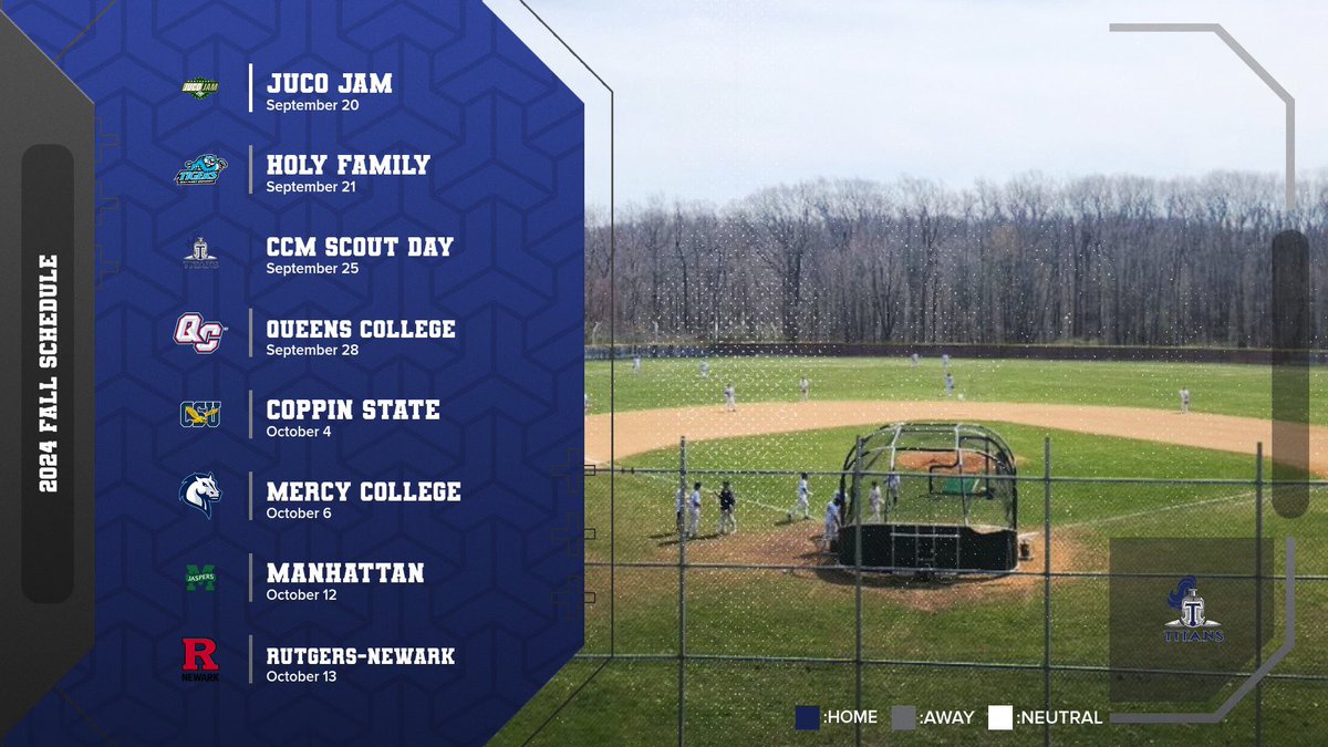 Excited to announce our 2024 Fall schedule! Trips to three major cities Philly, NYC, and Baltimore! Also, two scouting events with Juco Jam and CCM Scout Day! #ccmbaseball #4yearschools