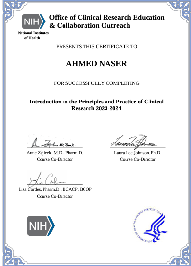 ahmed253182's tweet photo. كورس الريسيرش من ال National Institutes of Health (NIH) فتح للسنة دي ياشباب هتبدأ من اول 3/9 للي مخلصش الكورسات معاهم فمعاك فرصة اهي كويسة ومش محتاج اقول قد اي مهمة لاي CV ..
الكورس الاول للريسيرش والتاني لزمايلنا في صيدلة وزي ماقولت مهم جدا لل CV ودا كلام اغلب الدكاترة مش لوحدي. https://t.co/Ite8bpgNVP