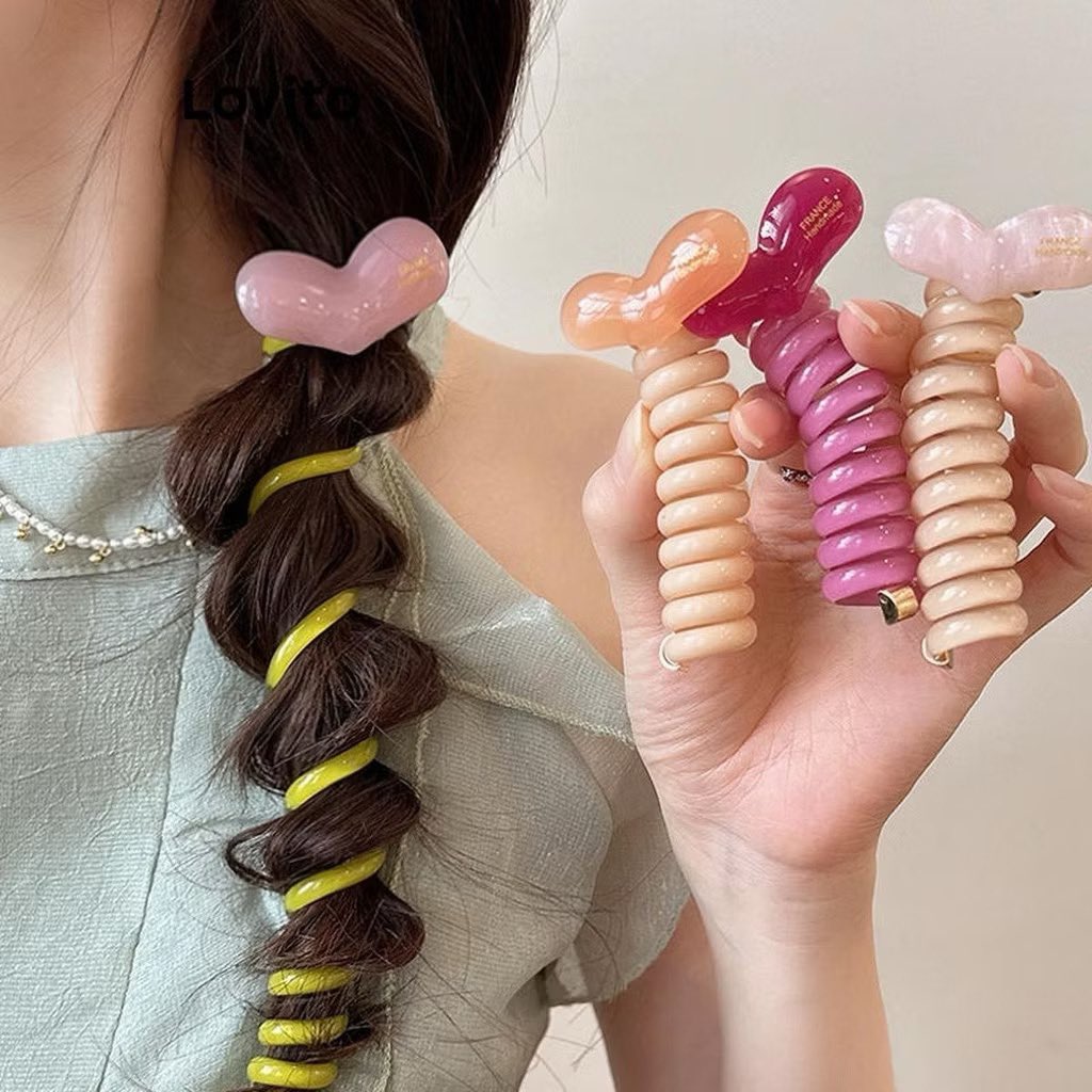 Cuteness overload with these heart-shape hair ties! 😍