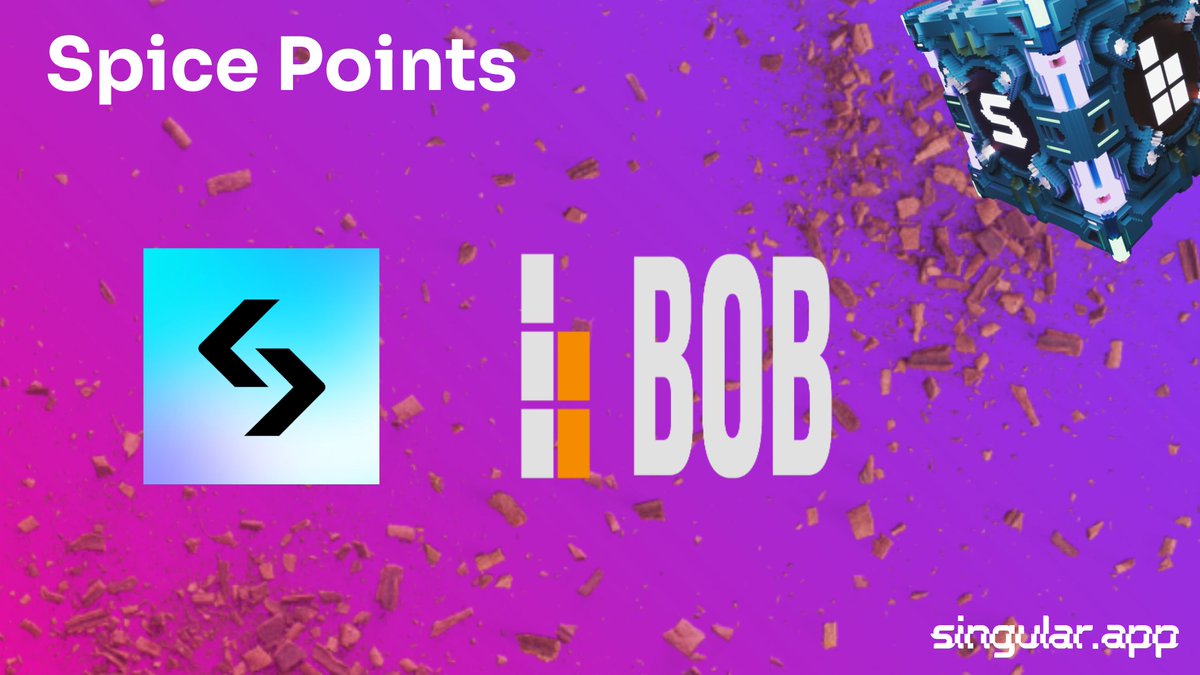 Get Spice Points with <a href="/BitgetWallet/">Bitget Wallet 🩵</a> and <a href="/build_on_bob/">BOB</a>  through Singular.   

Mint a Bitbob at singular.app/bitbob using Bitget Wallet. 

Check full info here: x.com/BitgetWallet/s…