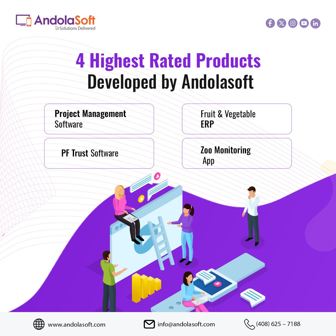 Andolasoft's tweet image. Check out our highest-rated products that redefine efficiency across industries—from project management to ERP solutions.
.
#andolasoft #erpsoftware #projectmanagementsoftware #mobileappdevelopment #appdeveloper