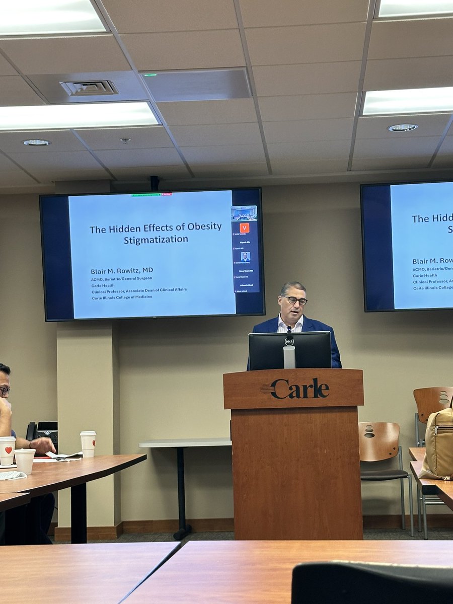 Today’s Grand Rounds from our own, Dr. Blair Rowitz about the stigmatization in obesity. 👨‍🏫👩‍🏫🧑‍🏫