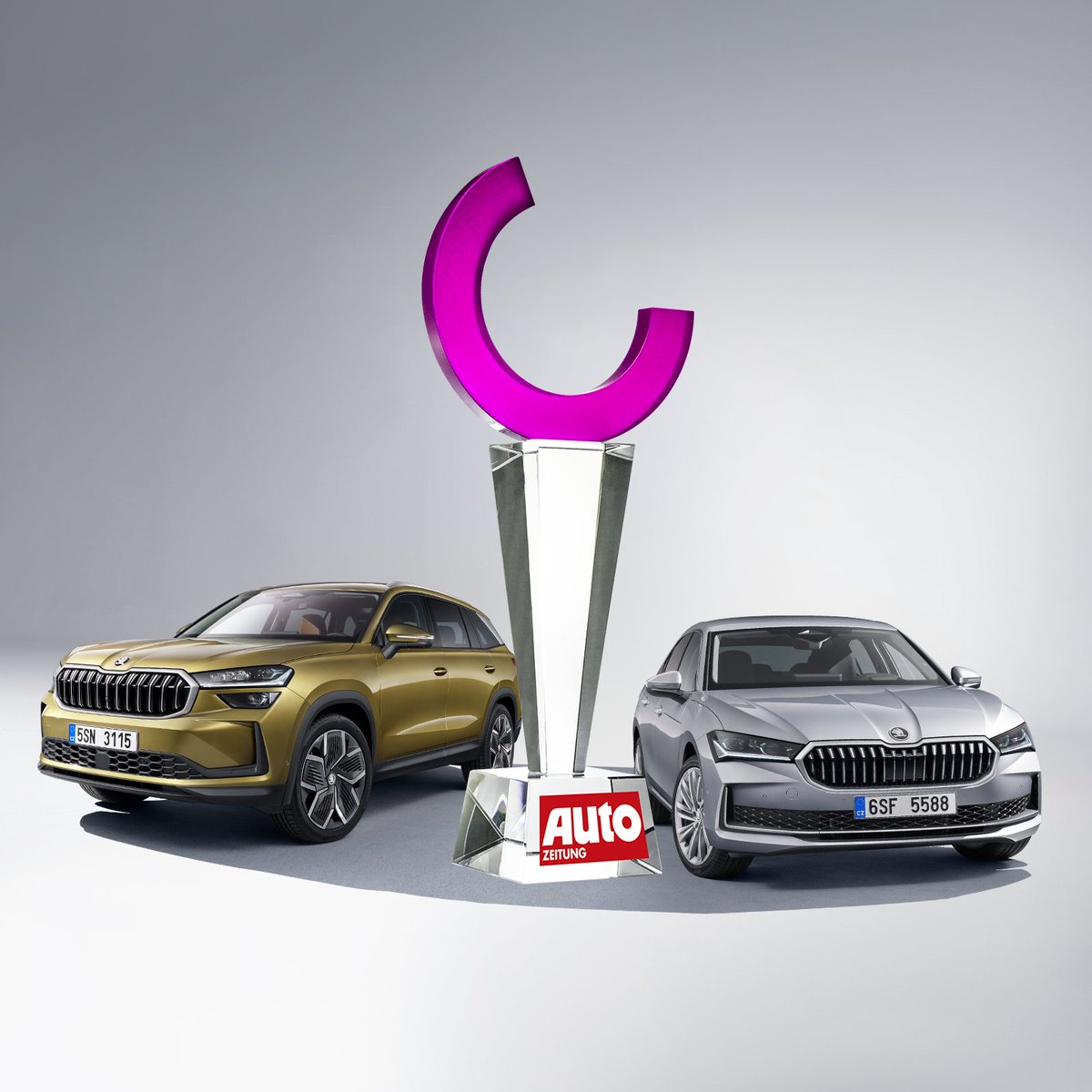 skodaautonews's tweet photo. We are excited to share that two #Skoda models have won a prestigious Design Trophy 2024 from Auto Zeitung magazine! 🏆 The Škoda #Superb was named the best import in the Sedan/Van category, while the Škoda #Kodiaq claimed the top spot among imported SUVs. Over 3,400 readers voted, celebrating our stunning designs! 🌟