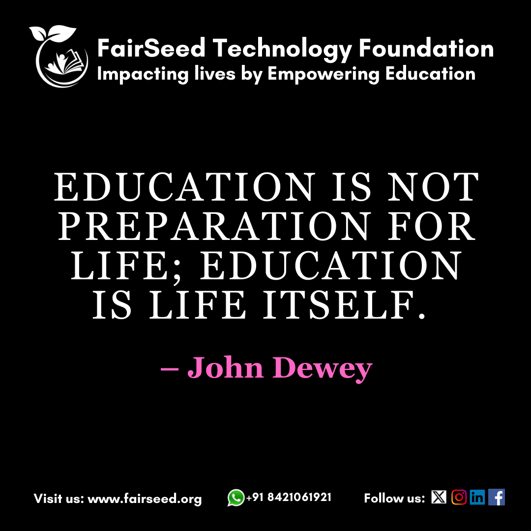 At FairSeed, we believe Education is not just preparation for life; Education is life itself. Join us in empowering students to achieve their dreams and transform their futures.

#FairSeed #EducationForAll #EmpowerThroughEducation #SupportStudents #LifelongLearning