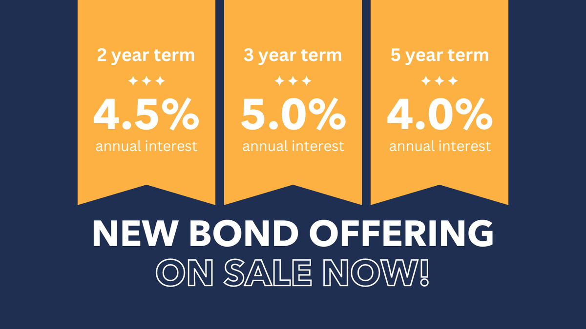 Solar Bonds are on sale now! Sign up here for more information: shorturl.at/IyKQR