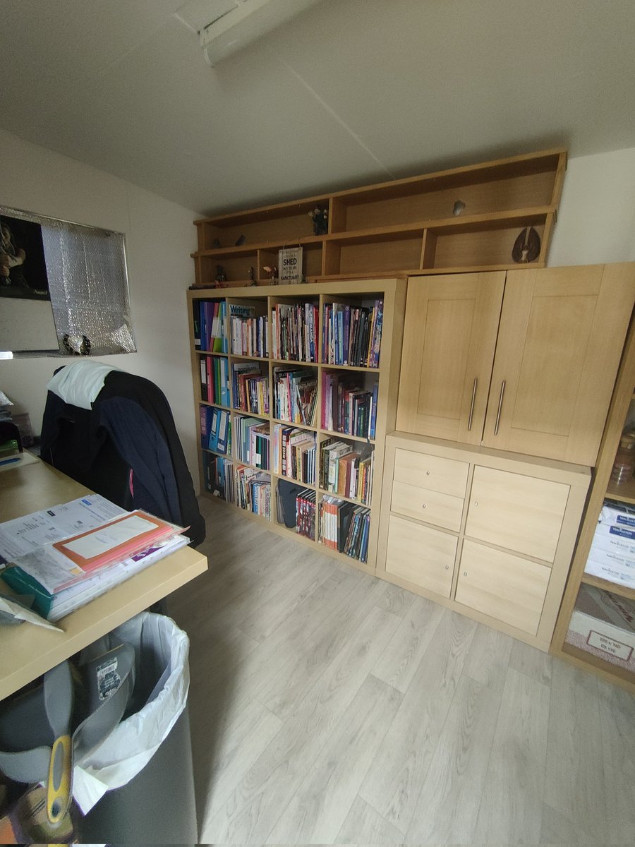 SueStill_Author's tweet image. Over the last few months, I've been converting our garden shed into a writing/creative space.
It's not finished yet, but I can use it and it feels good!
#SuesSheShed
#writerworkspace #creativeme