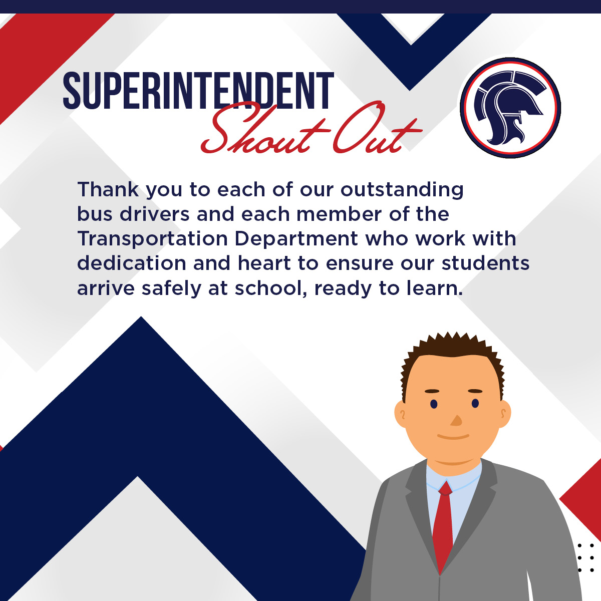 ShalerArea's tweet photo. Today, Dr. @oblackb, is recognizing the vital work of our incredible Transportation Department:

Thank you to each of our bus drivers who work with dedication and heart to ensure our students arrive safely at school, ready to learn.

#WeAreSA #TitanPride #EngageEmpowerExcel https://t.co/dk9aABGtfk