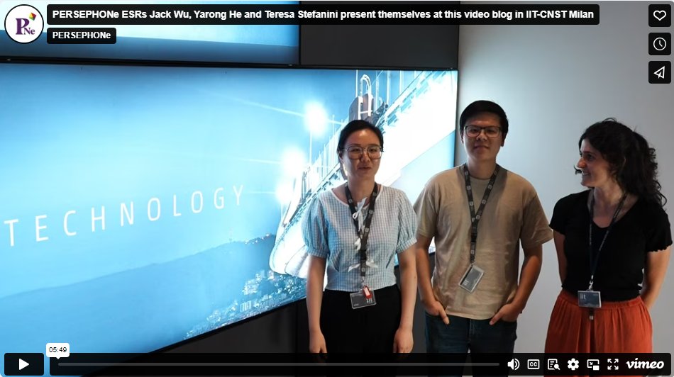 PERSEPHONe MSCA-ITN-2020 project (@nepersepho) on Twitter photo Meet our #PERSEPHONeITN ESRs Chunsheng Wu (a.k.a Jack), Yarong He and Teresa Stefanini in this video blog 📹 they made (link below 👇) Well done guys !
player.vimeo.com/video/10031978…
<a href="/IITalk_projects/">IITalk_projects</a> <a href="/MSCActions/">Marie Skłodowska-Curie Actions</a> Meet our #PERSEPHONeITN ESRs Chunsheng Wu (a.k.a Jack), Yarong He and Teresa Stefanini in this video blog 📹 they made (link below 👇) Well done guys !
player.vimeo.com/video/10031978…
<a href="/IITalk_projects/">IITalk_projects</a> <a href="/MSCActions/">Marie Skłodowska-Curie Actions</a>