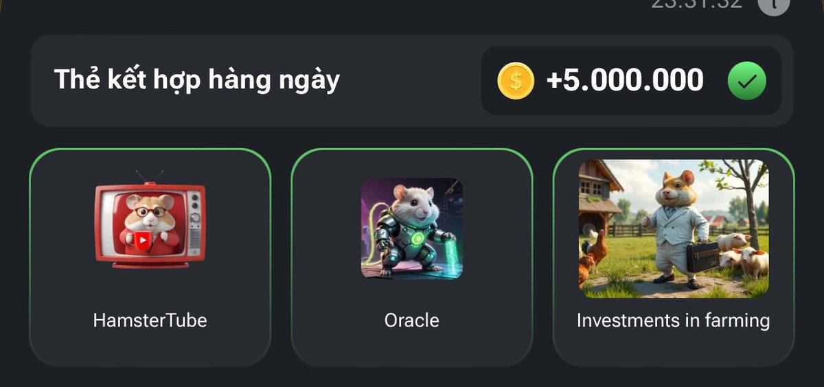 CryptoFreeeeee's tweet photo. Dear Hamster Kombat family! 28/08/2024
Go claim your 5,000,000 coins💰

Don't miss out 🔥🔥🚀
These are the cards for today's daily combo👇

Pls: Follow Like ❤️ and Repost 🔄 for more updates ✅ https://t.co/nchQXyZsvN