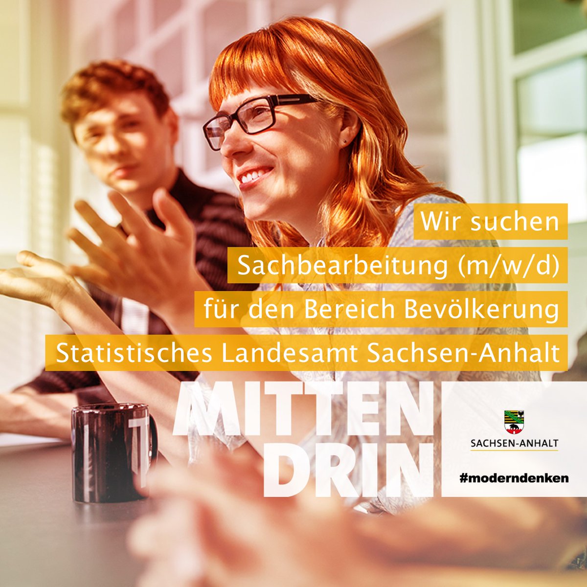 StatistikLSA's tweet photo. #JobTweet: Lust darauf, #mittendrin in der amtlichen Statistik in #SachsenAnhalt zu arbeiten?   
Jetzt bewerben!  
📅Bewerbungsschluss:  18.09.2024    
👉https://t.co/1y3nlW7M9S  
Die #Stellen sind bis zum 15.12.2025 befristet. 
#Job #Bevölkerung #Halle #Steuer #Statistik https://t.co/RjuVsIfVmZ