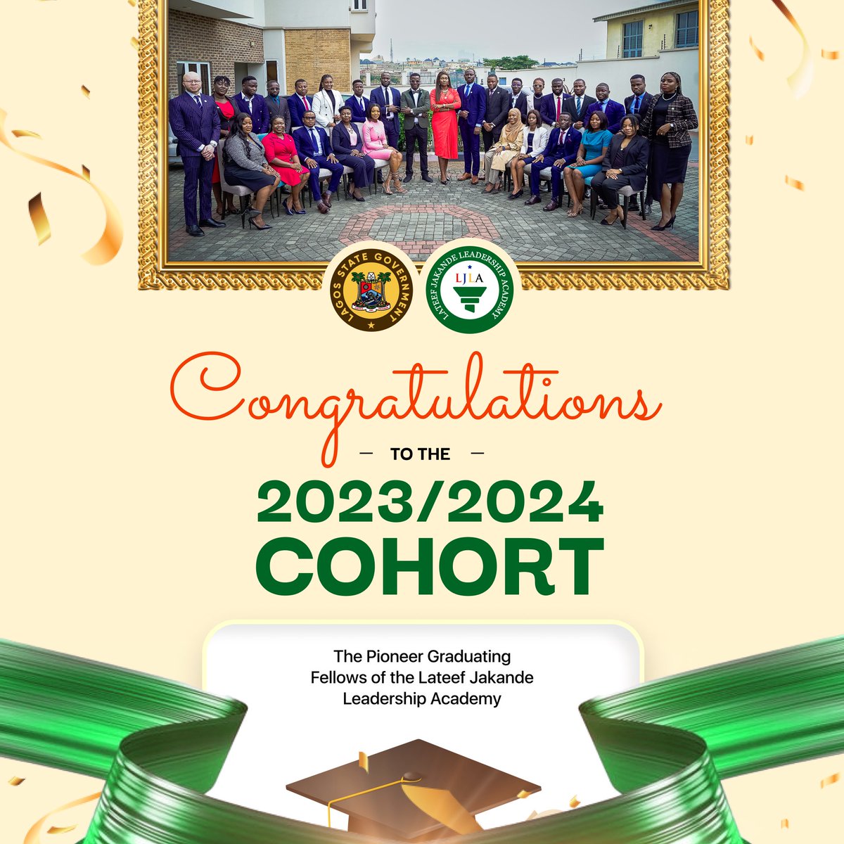 Congratulations to the Pioneer Set of the Lateef Jakande Leadership Academy!

Today, we celebrate the graduation of our inaugural cohort, a group of exceptional Fellows who have demonstrated remarkable dedication, resilience, and a passion for public service. 

As they step