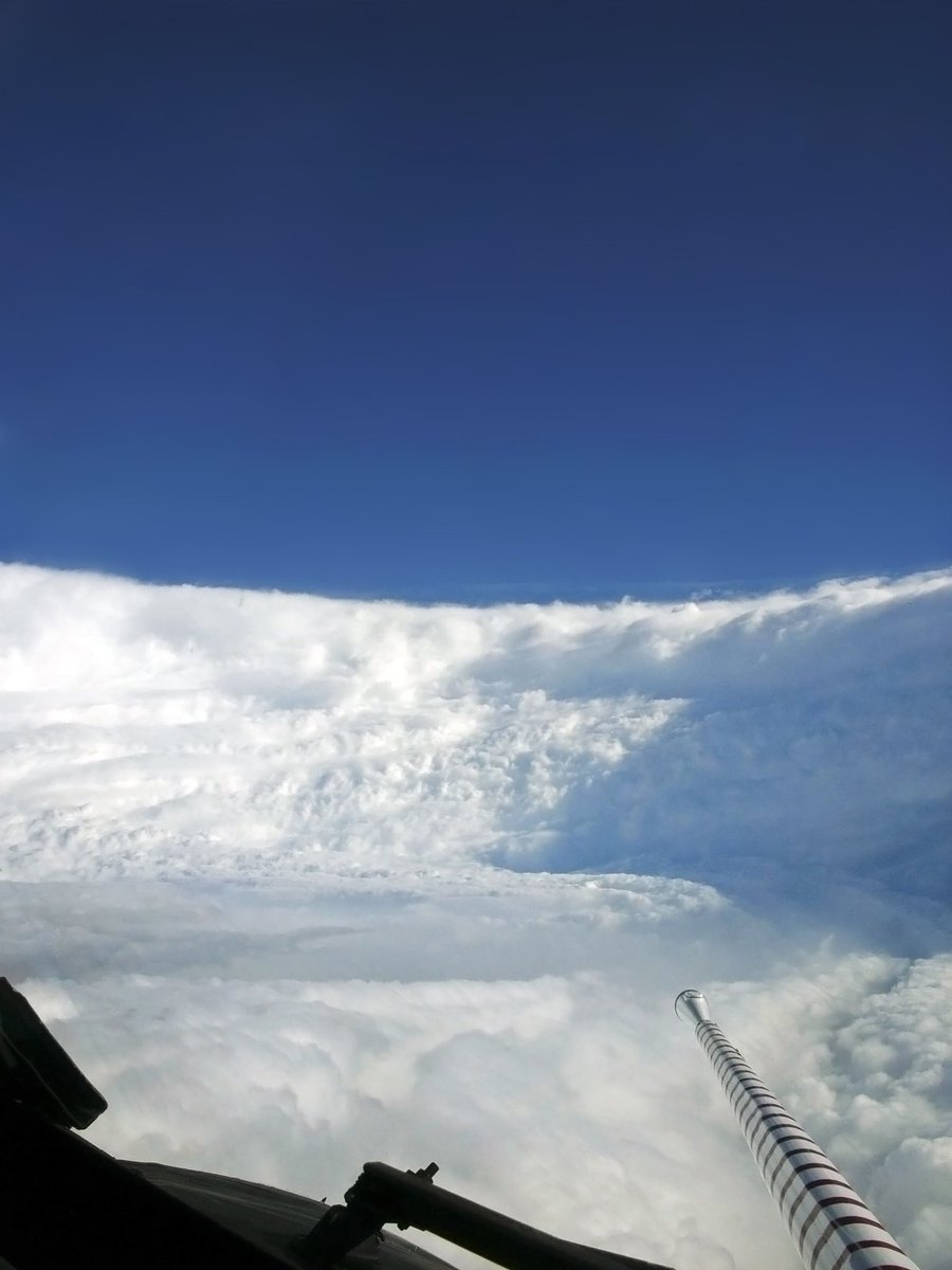 FerragamoWx's tweet image. The Hurricane Hunters took this image inside the eye of Hurricane KATRINA 19 years ago today.

At this time, KATRINA was near peak intensity, with winds of 175 mph and a pressure of 902 mb.