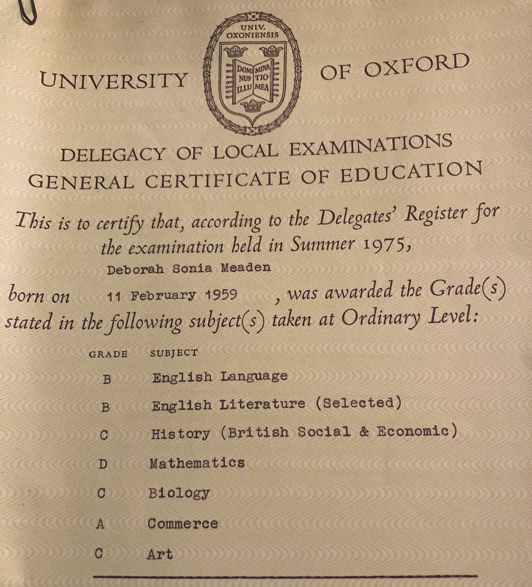 I mean, who keeps their o level results!! Turns out my parents do. Note the result in maths…didn’t stop me understanding the numbers in business or get in the way of a successful career in Business… just thought it worth saying when many are reflecting on their results.