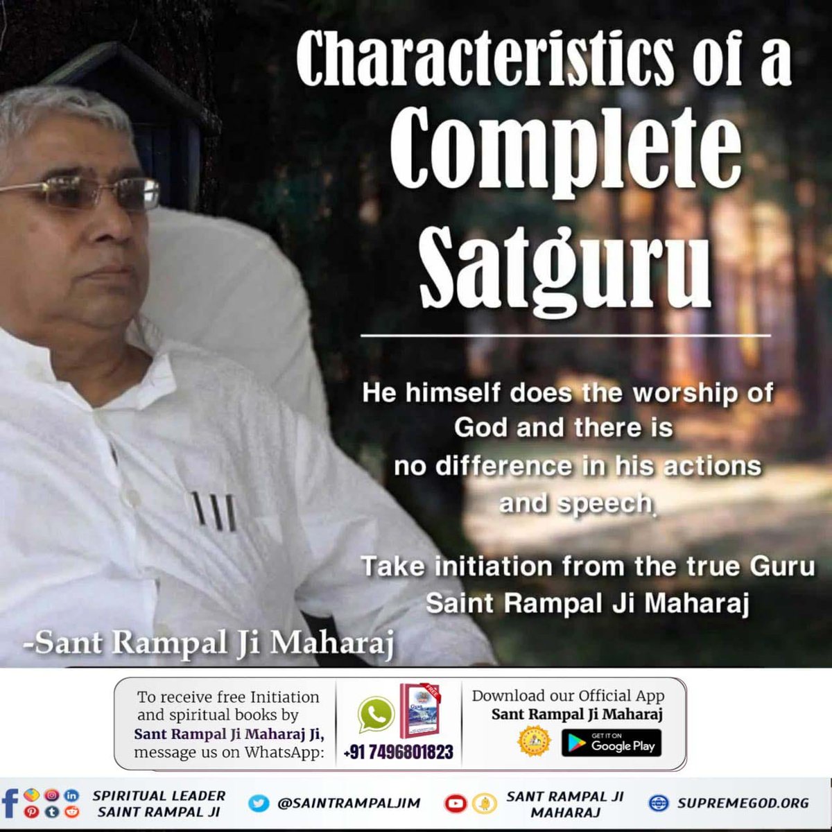 SatlokAshramPb's tweet photo. #WhoIsThe_CompleteGuru
No difference in his actions and speech 

Sant Rampal Ji Maharaj https://t.co/kkznL22isl