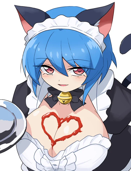 猫耳メイドのミノスにお世話してもらいたいよ～!僕だけに内緒で千年じゃなくてもたまにやってほしいにゃ～!! #邪神ちゃんドロップキック 
