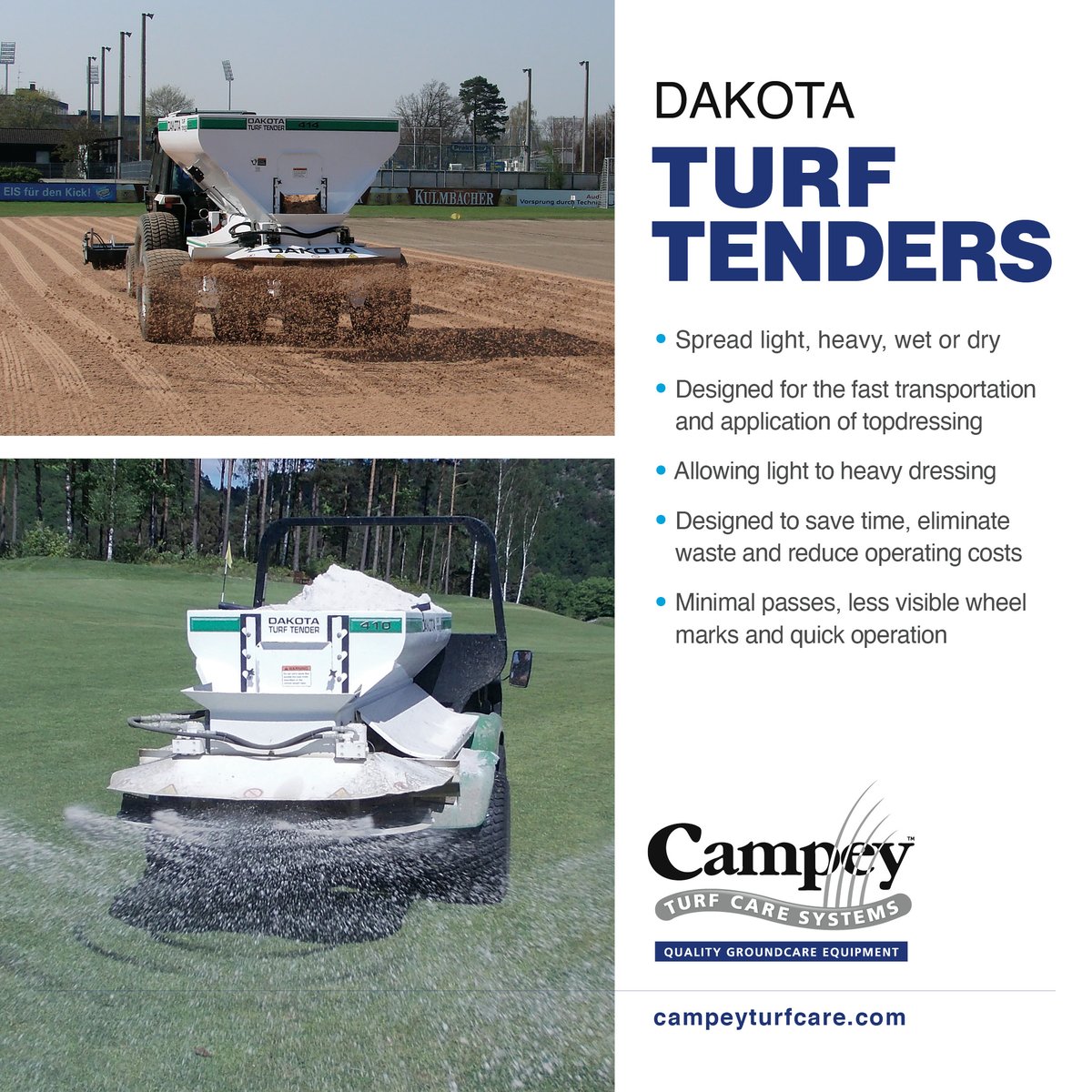 CampeyTurfCare's tweet photo. Spread light, heavy, wet or dry, nothing is easier to use or adjust than a #Dakota Turf Tender from #CampeyTurfCare 

 #DakotaTurfTender #TurfCare #TurfMaintenance #Groundskeeping #SportsTurf #GolfCourseMaintenance #LawnCare #TurfEquipment #Greenkeeping https://t.co/xEm2hQTJjh