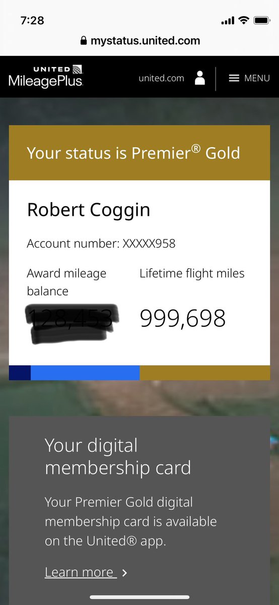 Rob_Coggin's tweet photo. @united excited to hit my million tomorrow after 20+ years… MKE - DEN! See you soon! https://t.co/R5dA7ILF8Y