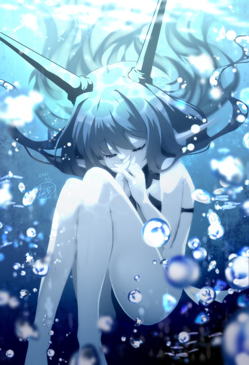 「暑いので水関係の過去絵。 」|星華　彩二魔＠100日チャレンジ中のイラスト