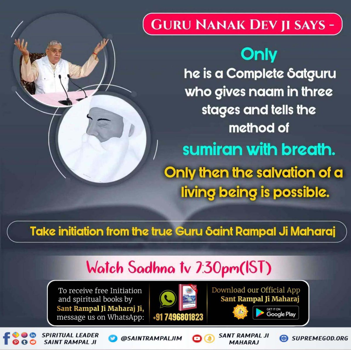 Ekta_bairwa's tweet photo. #WhoIsThe_CompleteGuru

Only he is a Complete Satguru who gives naam in three stages and tells the method of sumiran with breath. Only then the salvation of a living being is possible. 

✨️Sant Rampal Ji Maharaj✨️ https://t.co/TxBnNuyLW3