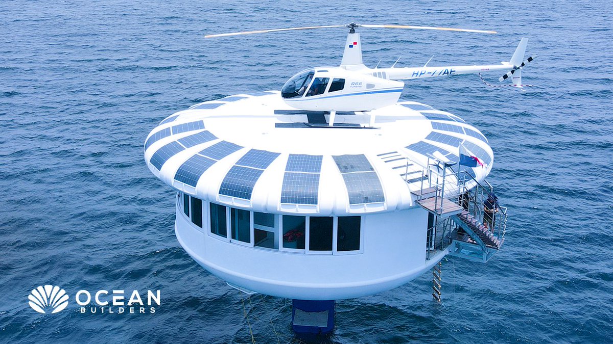 OceanBuilders's tweet photo. As we move towards a future where floating homes become more prevalent, the integration of rooftop helipads on will be a defining feature.
#helipad #floatinghomes #futureisfloating #AquaticAge #OceanicLiving #helicopter https://t.co/MQObedGPMv